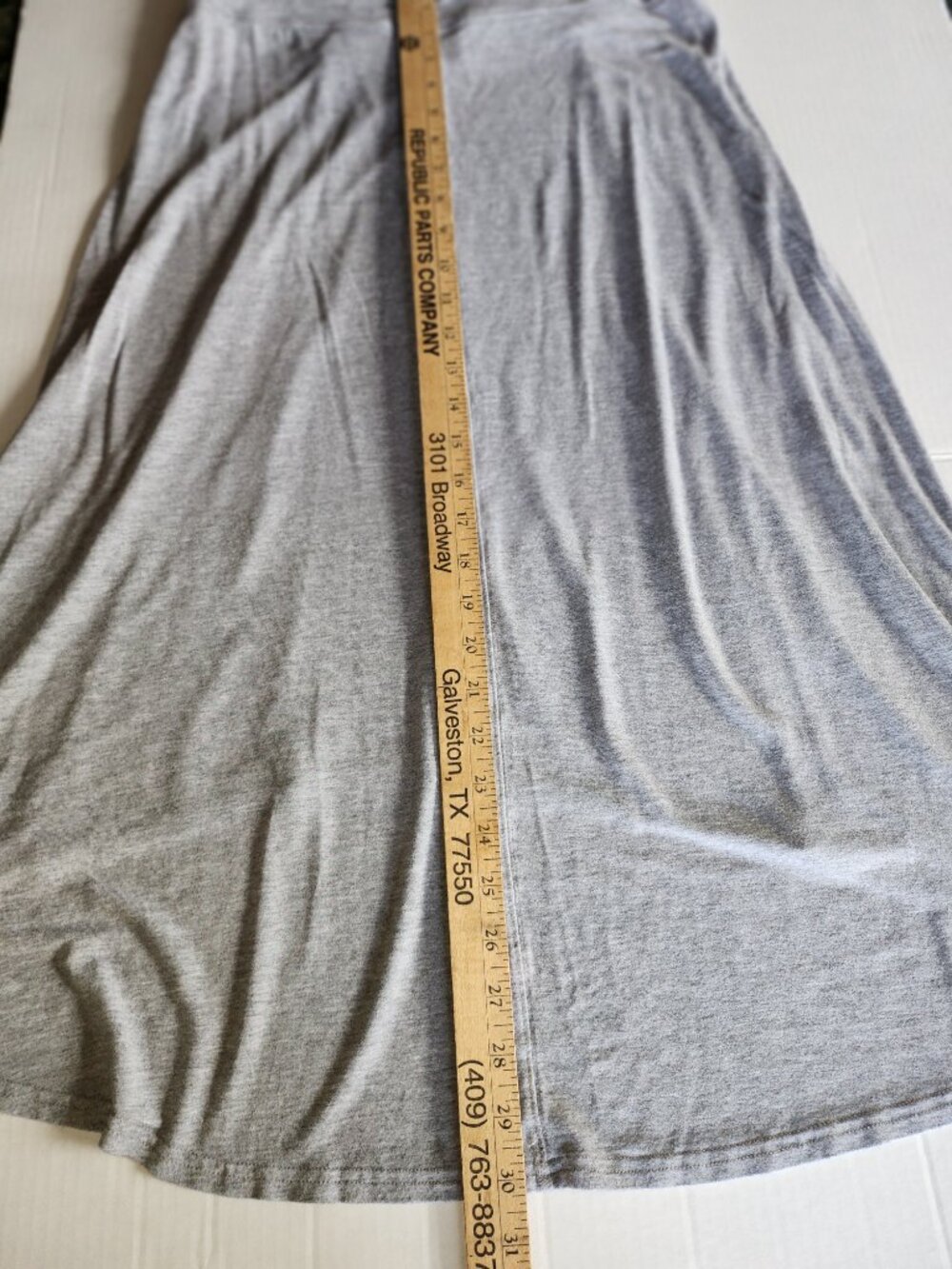Athleta Heather Grey Asymmetric High Low Knit Skirt Drawstring Waist Athleisure - Picture 13 of 13
